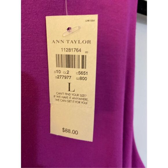 Ann Taylor, NWT, women’s fuchsia pink stretch shift dress size large - Picture 4 of 5